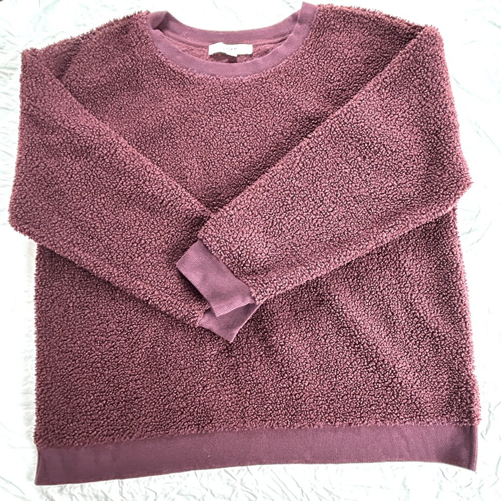 Loft Berber fleece pullover top, size XL